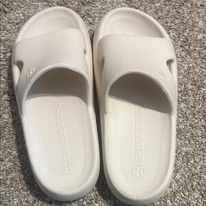 Tory Burch Cream Slide Sandals